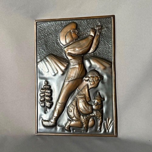 Soviet metal relief wall - metal,
