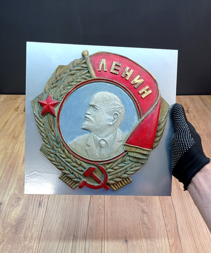 Vintage ussr wall plaque with - wall,